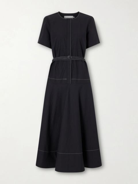 Proenza Schouler Elizabeth Belted Poplin Maxi Dress