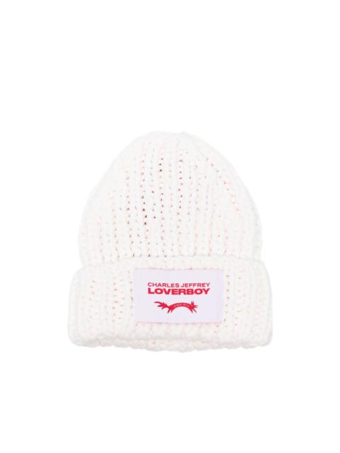 CHARLES JEFFREY LOVERBOY Chubby logo-patch beanie hat