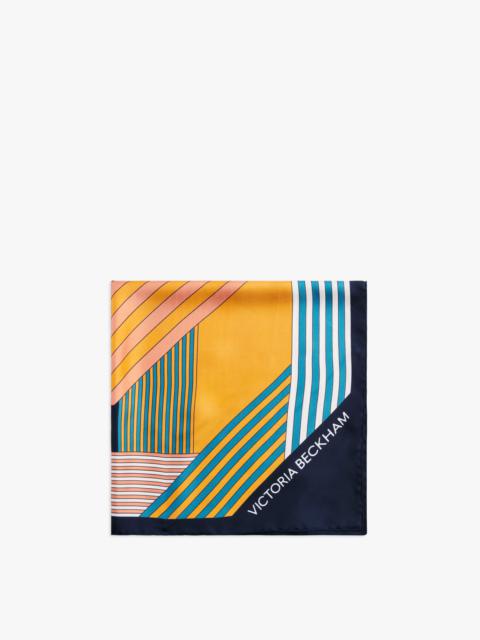 Victoria Beckham Silk Foulard in Navy Ribbon