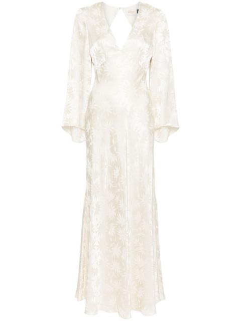 RIXO Rosabella floral-jacquard silk gown