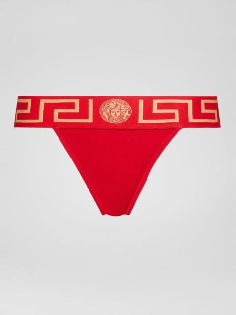 Greca Border Thong