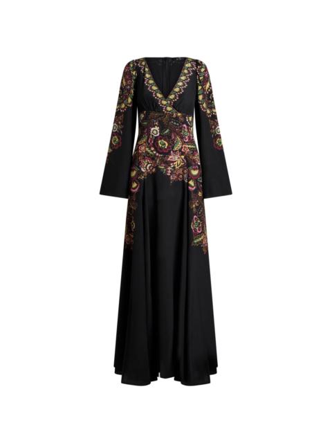 Etro floral-print crepe de chine dress