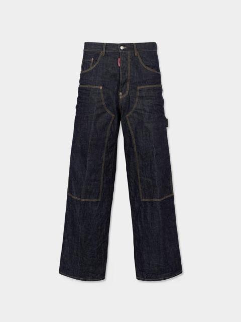 DSQUARED2 JAPANESE RINSE BAGGY CARPENTER JEANS