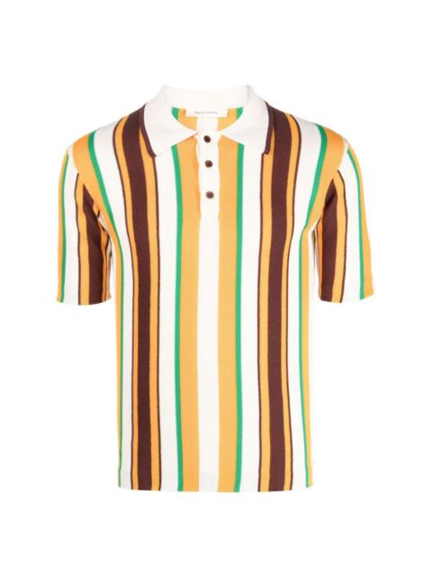WALES BONNER Optimist striped cotton polo shirt