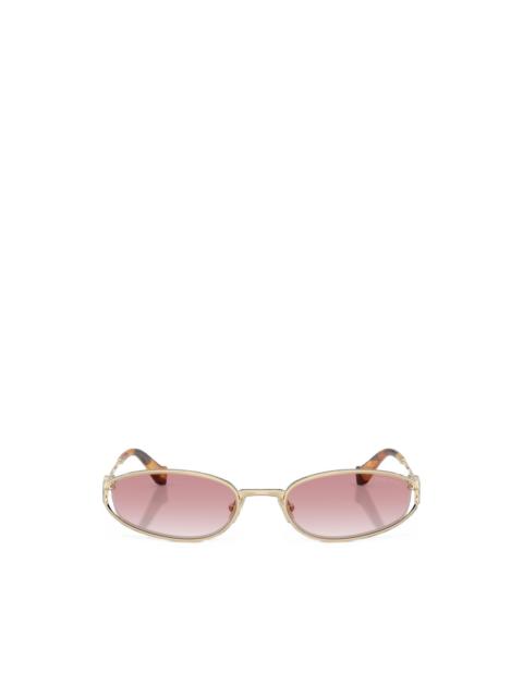 Miu Miu logo-plaque oval-frame sunglasses