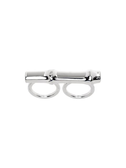 Jil Sander Silver Two-Finger Ring