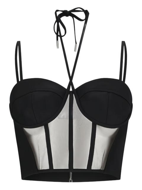 tulle insert corset top