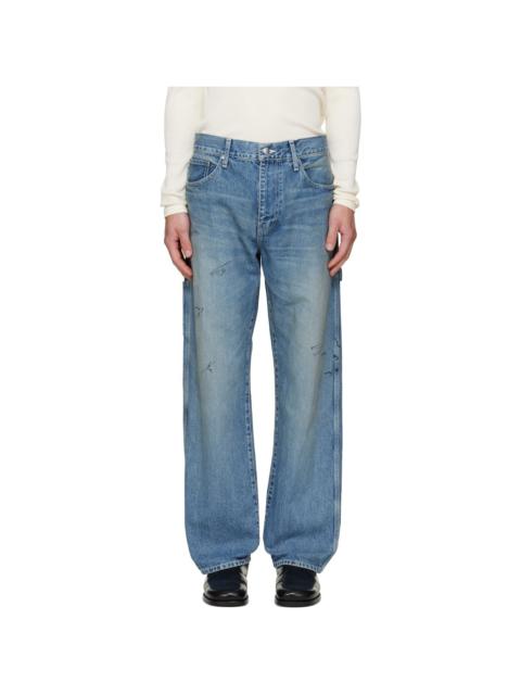 vowels Blue Painter Jeans