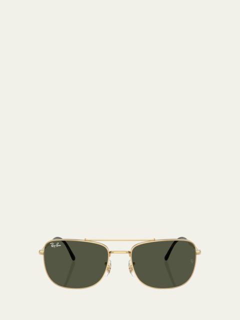 Ray-Ban Luxottica Metal Rectangle Sunglasses