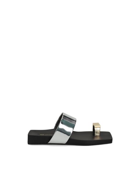 UNITED NUDE Loop Toe Lo metallic toe-loop sandals