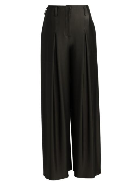 GIORGIO ARMANI Women's Jersey Wide-Leg Pants - Coffee