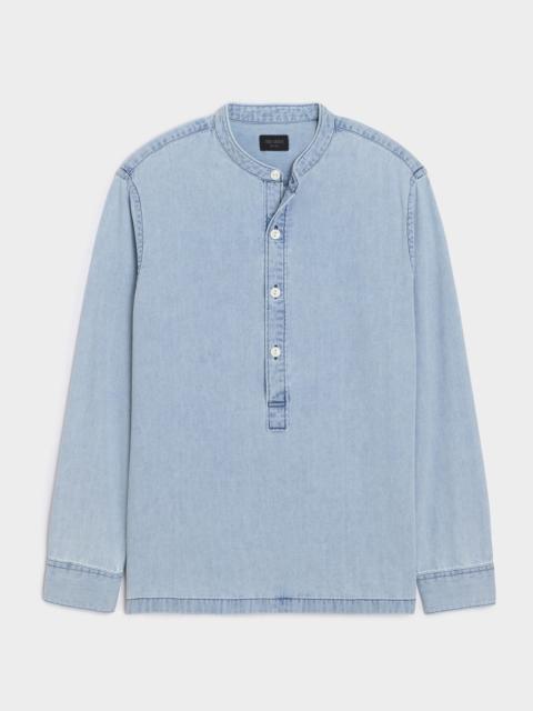 TODD SNYDER Denim Band Collar Shirt