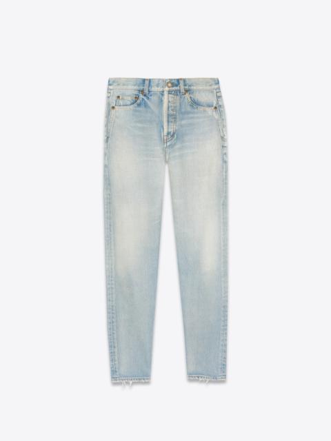 SAINT LAURENT slim-fit jeans in 80's vintage blue denim