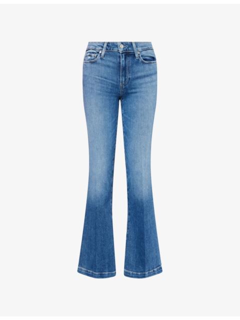 PAIGE "Genevieve 32"" Flared-Leg Mid-Rise Stretch-Denim Jeans"