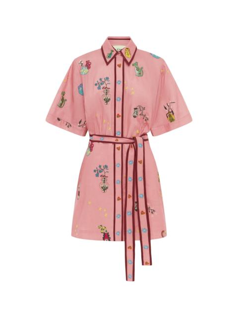 Timmy Embroidered Mini Dress