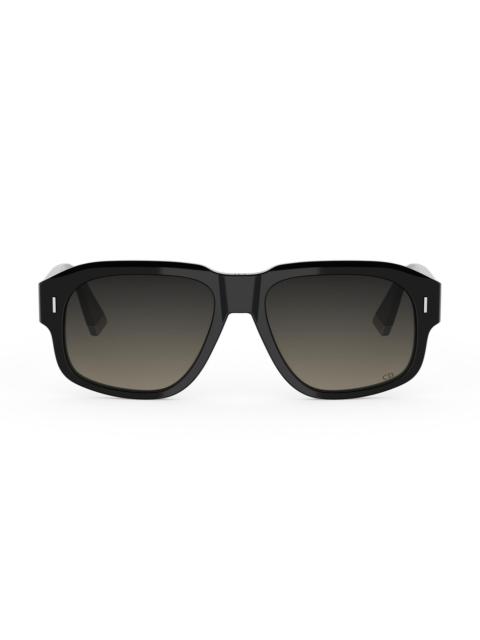 Dior Men's DiorTailoring N1I 57MM Geometric Sunglasses - Black