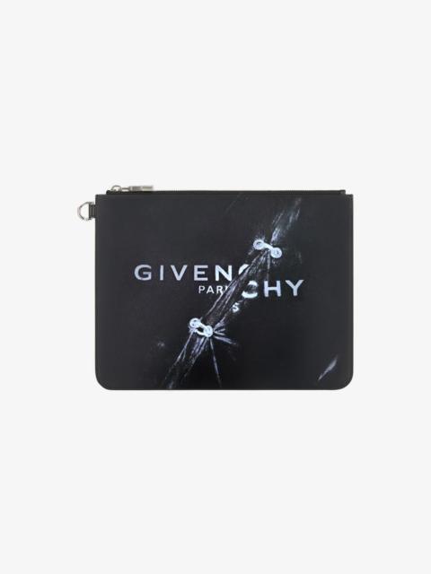 Givenchy GIVENCHY TROMPE L'ŒIL LARGE POUCH IN LEATHER