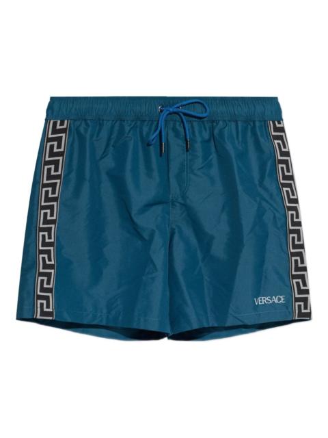 VERSACE patterned-stripe swim shorts