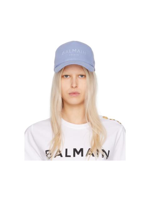 Balmain Blue Embroidered Cap
