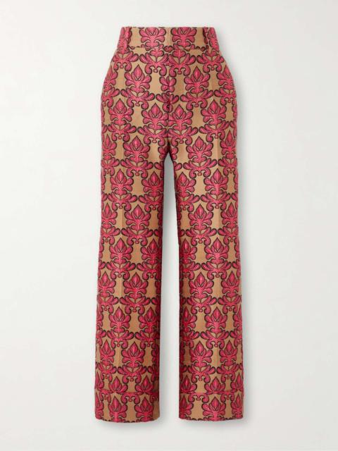 パンツ Givenchy Skin Pink Jacquard Flared Leg Pant Givenchy Skin pink jacquard flared leg pant