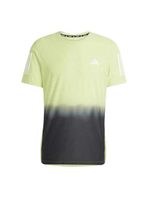 adidas adidas Own the Run CLIMACOOL Colorblock T-Shirt 'Green Black' JP0828