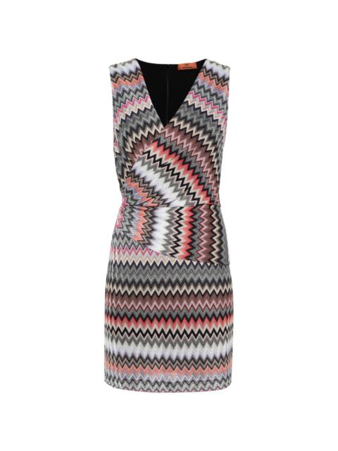 Missoni zigzag-woven draped-detail dress