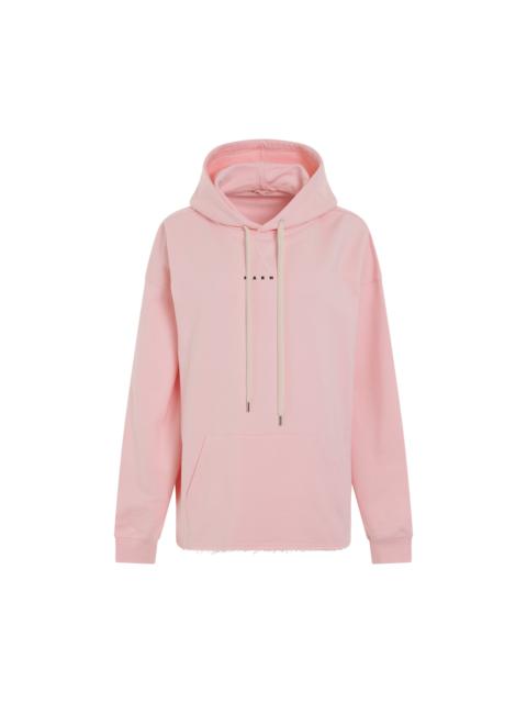Marni Small Logo Hoodie in Pink Gummy