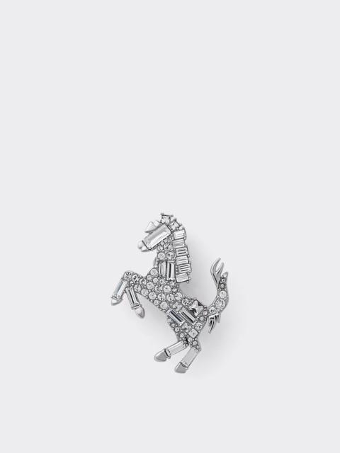 Ferrari Prancing Horse Rhinestone Brooch