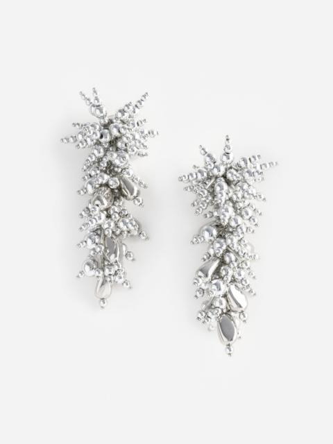self-portrait Silver Beaded Dangle Earring