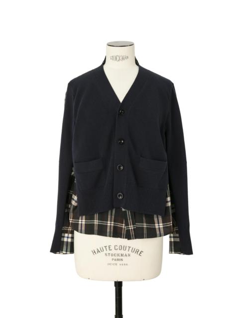 sacai Plaid Print x Knit Cardigan