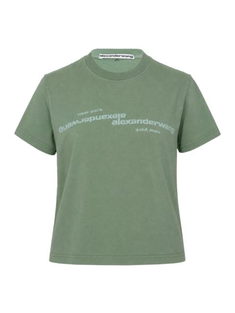 Alexander Wang Shrunken Mirrored Logo Tee