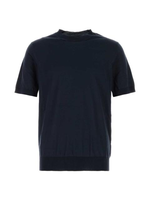 Prada Navy Blue Silk Sweater