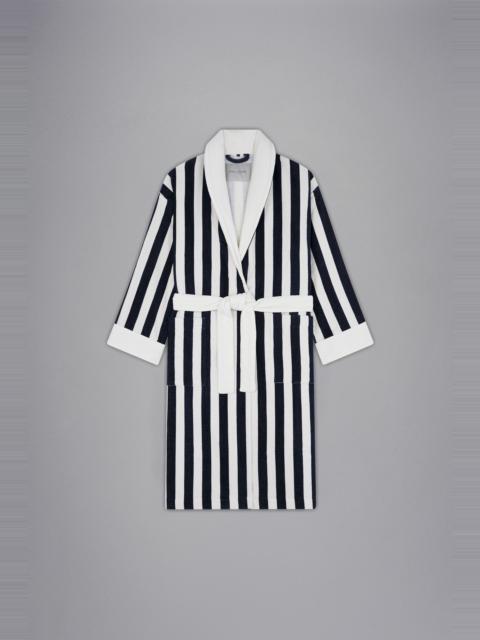 Paul & Shark COTTON BATHROBE WITH STRIPED PATTERN