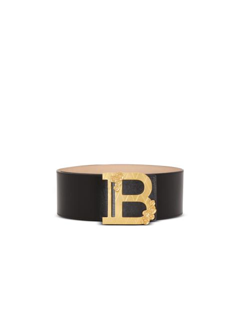 Balmain Wide calfskin B-Belt