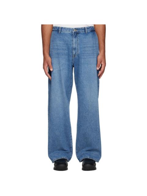 SOLID HOMME Blue Side Folding Jeans