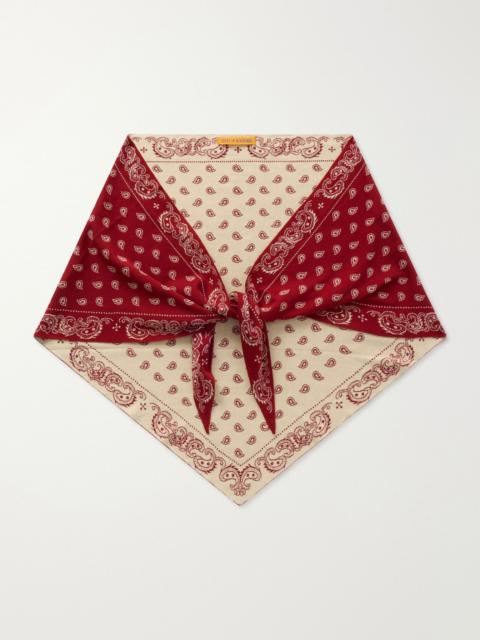 GUEST IN RESIDENCE The Wild Rag cotton and silk-blend jacquard scarf Red