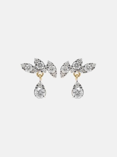 STONE AND STRAND Muse Drop 10kt gold earrings with diamonds