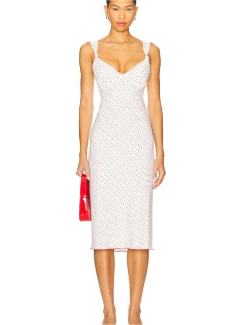 Frankies Bikinis Gem Crepe Midi Dress