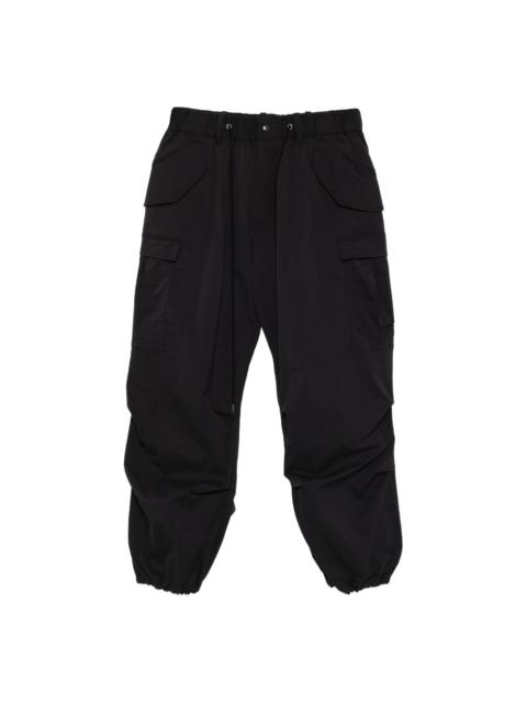 drawstring-waist cargo trousers