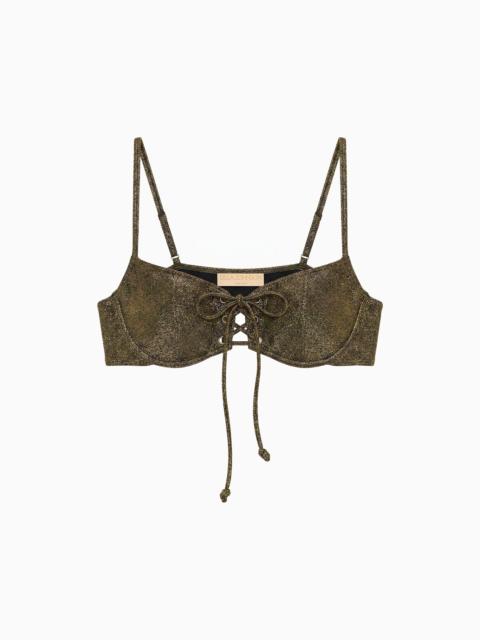 ULLA JOHNSON Noa Front Tie Bikini Top