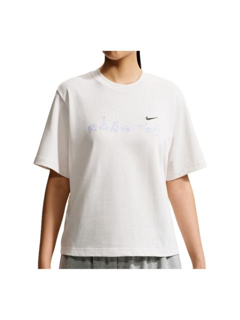 Nike (WMNS) Nike Boxy Fit T-Shirt Asia Sizing 'White' IW1213-030