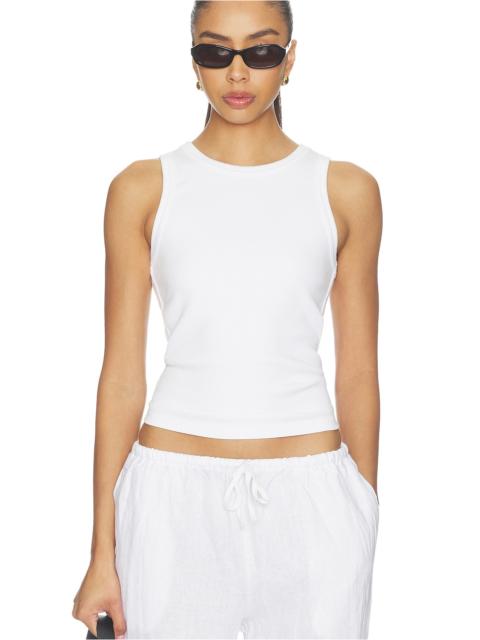 perfectwhitetee Daphne Structured Rib High Neck Tank
