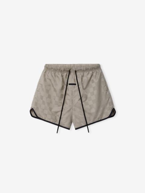 ESSENTIALS Nylon Checkered Gym Short
