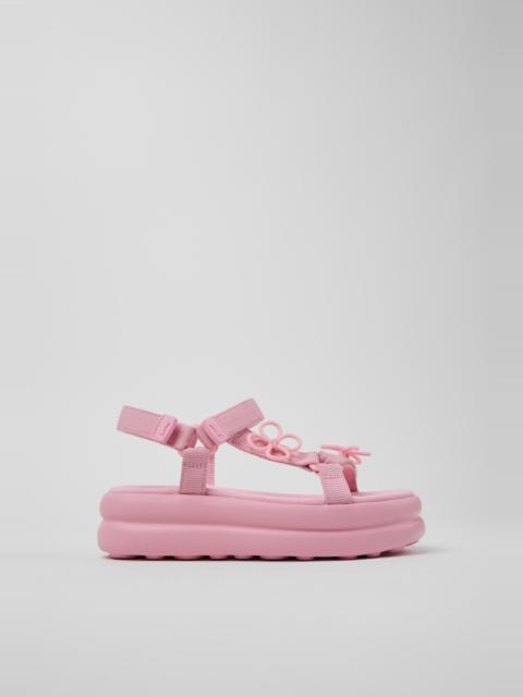 CAMPER Twins Pink Recycled PET Sandals for Women.