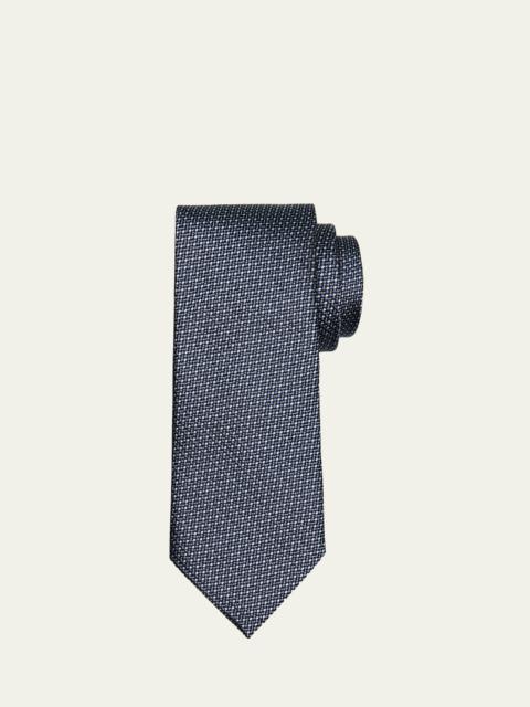 Men's Micro-Jacquard Silk Tie
