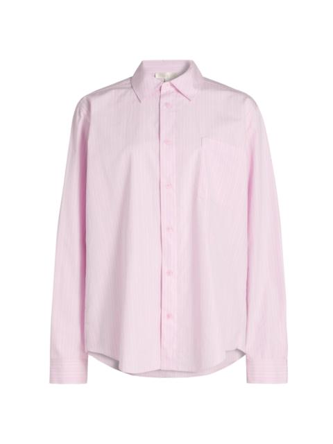LoveShackFancy Women's Hudley Striped Cotton Shirt - Hibiscus Honey