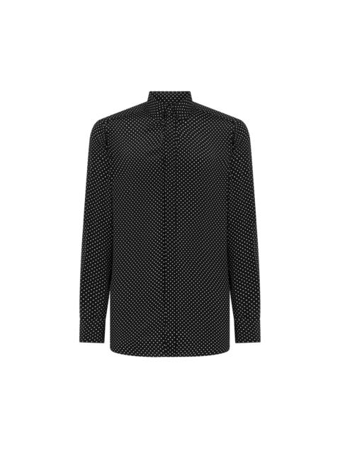 TOM FORD CREPE DE CHINE POLKA DOT CLASSIC FIT SHIRT