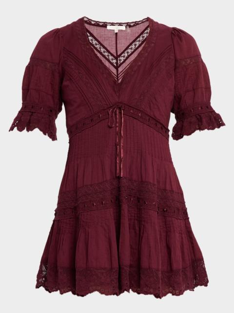 LoveShackFancy Lilias Cotton Mini Dress