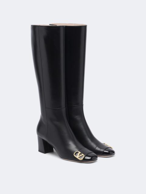 Valentino Veeside VLogo leather knee-high boots