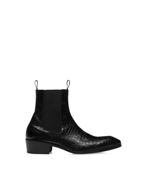 PRINTED CROC BAILEY CHELSEA BOOT